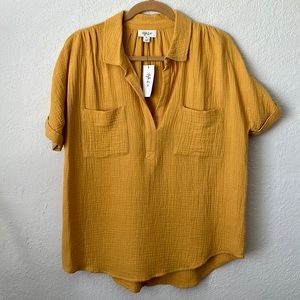 NWT Style & Co Crinkle Shirt. Size M. Haney Glaze.